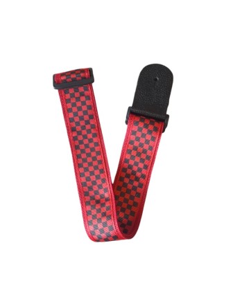 Rekor PLS108 Kırmzı Siyh Dama Desenli Gitar Askısı