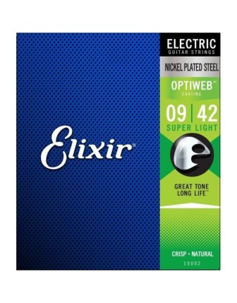 Elixir 19002 Optiweb Elektro Gitar Teli ( 9-42 )