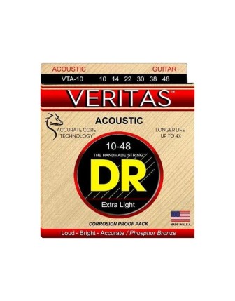 DR VTA-10 Veritas Akustik Gitar Teli 10-48