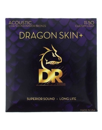 DR DAP-11 Dragon Skin+ Akustik Gitar Teli 11-50