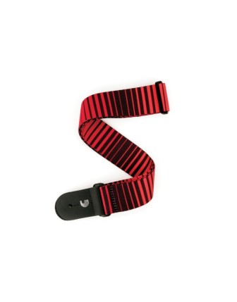 P.WAVES P20S1507 GİTAR ASKISI ROCK STRIPES  RED